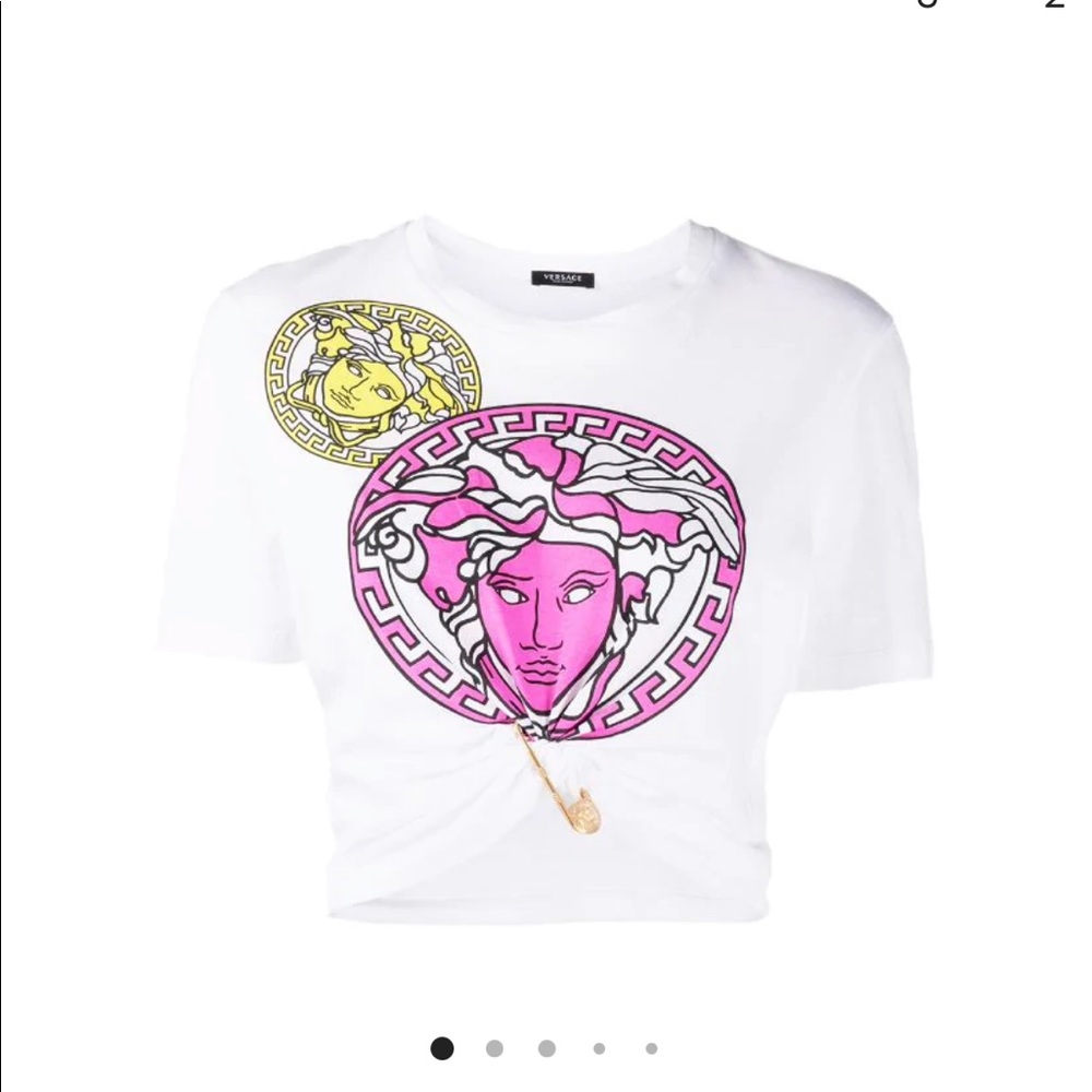 Medusa Amplified-print cropped T-shirt